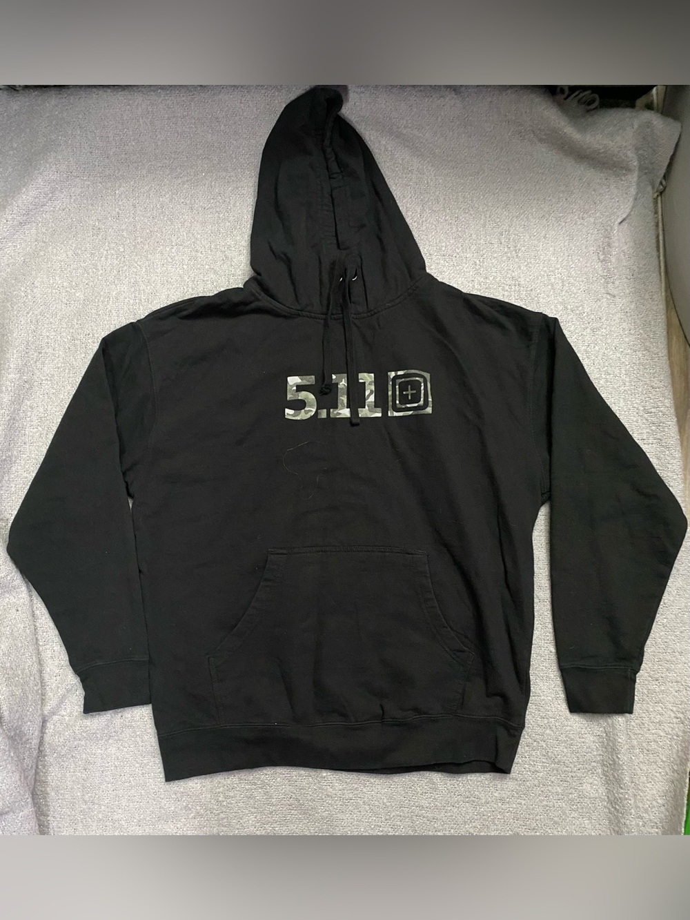 5.11 Tactical Black Hoodie with Camouflage Logo